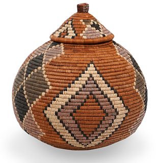 African Zulu Wicker Basket