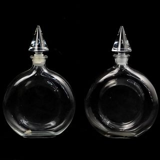 (2 Pc) Baccarat "Guerlain" Glass Shalimar Bottles
