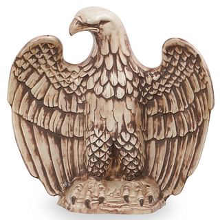 Signed Porcelain Eagle Sculpture