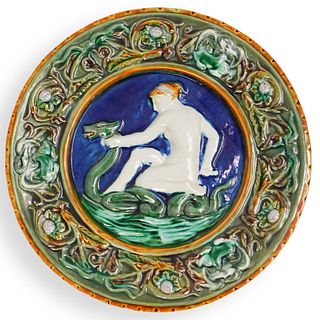 Glazed Majolica Porcelain Plate