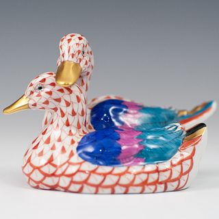 Herend Porcelain Fishnet Double Ducks