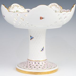 Herend "Rothschild" Reticulated Porcelain Compote