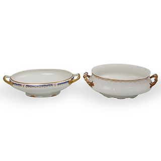 (3 Pc) Limoges Porcelain Serving Dishes