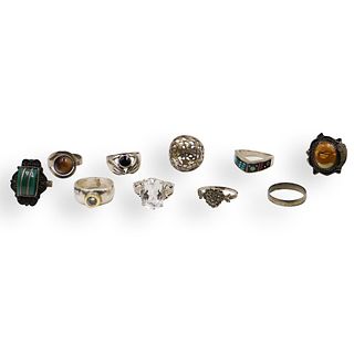 (10Pc) Sterling Silver Rings
