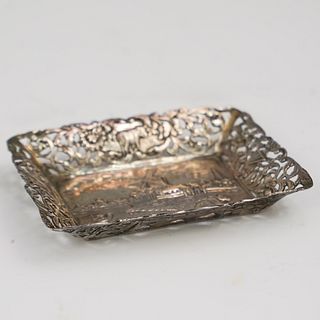 Silver Repousse Tray