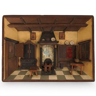 Antique 3-D Wooden Interior Model