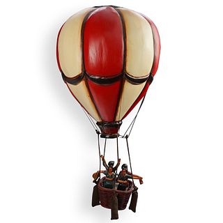 Vintage Hanging Decorative Wooden Hot Air Balloon