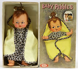 1963 Ideal Baby Pebbles Flintstone Doll MIB Unused