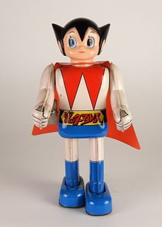 Japanese Popy Jetter Mars Key Wind Tin Robot Toy