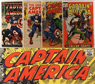 4 Marvel Comics Captain America #100-118 Key Group