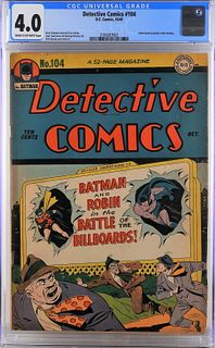 DC Comics Detective Comics #104 CGC 4.0