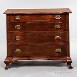 Chippendale Mahogany Serpentine Chest of Drawers