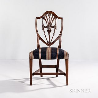 Federal Carved Mahogany Shield-back Chair