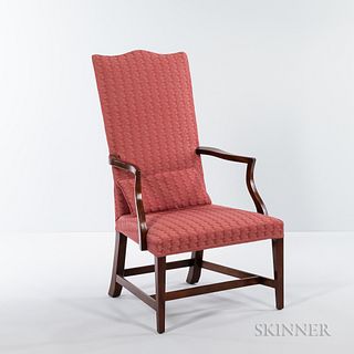 Federal Inlaid Mahogany Lolling Chair