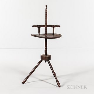 Turned Adjustable Two-light Candlestand