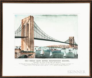 Currier & Ives The Great East River Suspension Bridge