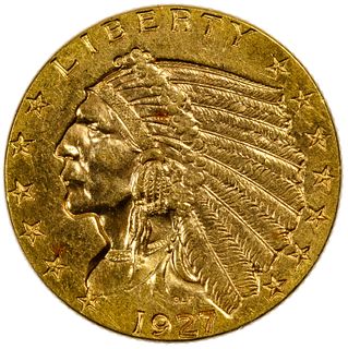 1927 $2 1/2 Indian Gold
