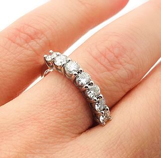 Tiffany & Co  950 Platinum Diamond Band Ring Size 6.5