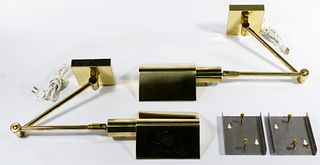 Koch and Lowy Articulated Brass Wall Lamps