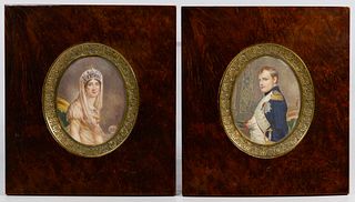 Napoleon and Josephine Miniature Portraits