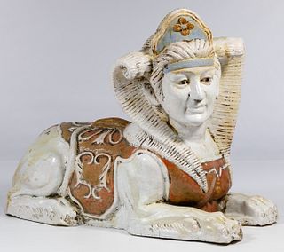 Egyptian Revival Ceramic Statue