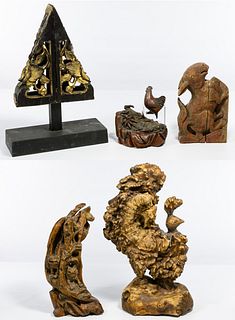 Asian Style Carved Animal Figurine Assortment