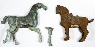 Asian Tang Style Metal Horse Figurines
