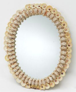 Shell encrusted mirror, gift of President Marcos