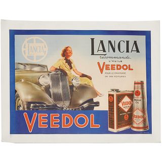 Lancia Veedol, vintage petroliana poster
