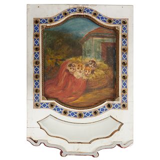 Vintage painted Merry-Go-Round scenic panel