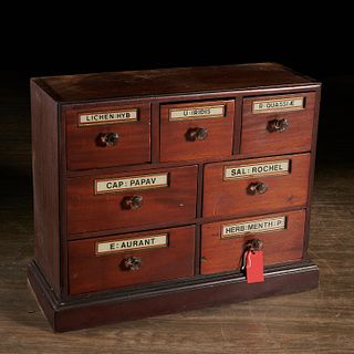 Antique 7-drawer apothecary cabinet