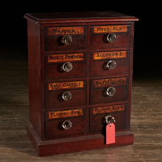 Antique 8-drawer apothecary chest