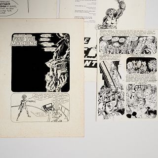 Collection original comic book illustration art