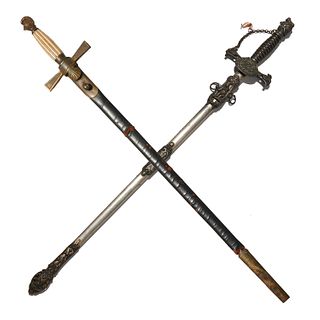 (2) Knights Templar ceremonial swords