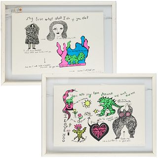 Niki de Saint Phalle, (2) serigraphs