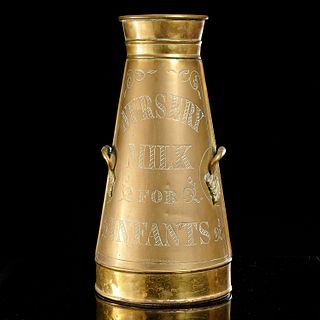 Antique English brass Baby Milk container