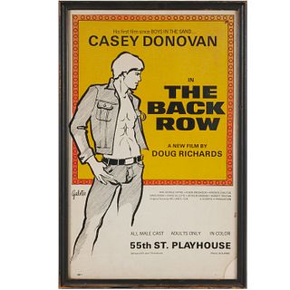 1973 movie poster "The Back Row" gay erotica