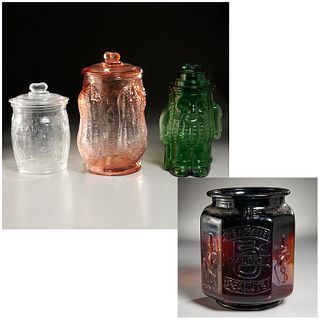 (4) Planter's Peanuts glass advertising jars