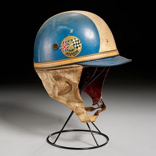 Antique British racing helmet, early 20th c.