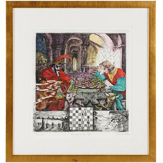 Jack R. Miller, Faust & Mephisto chess lithograph
