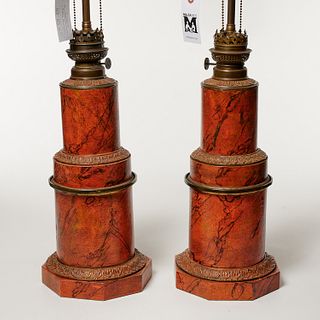 Pair Gagneau French Restauration table lamps