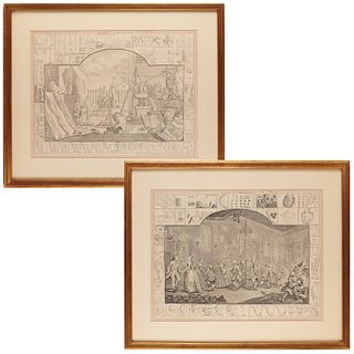William Hogarth (after), (2) engravings