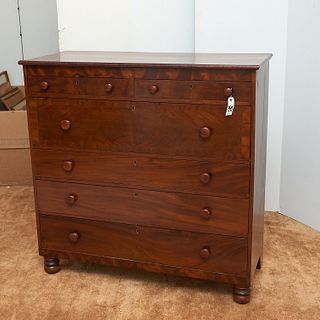 American Empire mahogany chest of drawers
