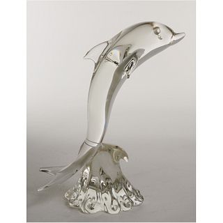 Large Murano Oggetti art glass dolphin
