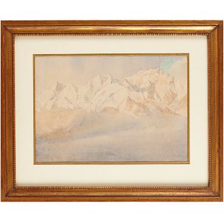 Italian School, watercolor mountainscape