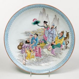 Chinese porcelain Immortals charger