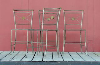 SET OF FOUR METAL GARDEN CHAIRS