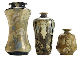 Three Fine Art Nouveau Ceramic