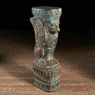 Egyptian Revival plaster pedestal