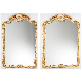 Pair Italian Rococo style mirrors